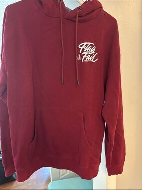 Flag Nor Fail Maroon Pullover Hoodie with White Logo